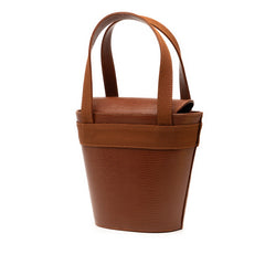 サルヴァトーレフェラガモ ヴァラリボン ハンドバッグ ブラウン レザー レディース Salvatore Ferragamo 【中古】