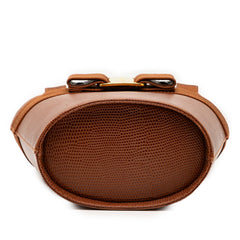 サルヴァトーレフェラガモ ヴァラリボン ハンドバッグ ブラウン レザー レディース Salvatore Ferragamo 【中古】