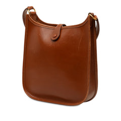 エルメス エブリンTPM 斜め掛け ショルダーバッグ □F 2002 ブラウン ゴールド金具 ボックスカーフ レディース HERMES 【中古】