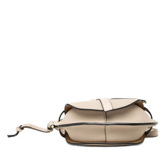 ロエベ アナグラム ゲート ミニ 斜め掛け ショルダーバッグ ベージュ系 レザー レディース LOEWE 【中古】