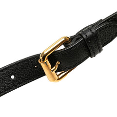 ヴェルサーチェ メドゥーサ 斜め掛け ショルダーバッグ ブラック レザー レディース VERSACE 【中古】