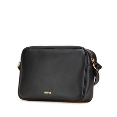 ヴェルサーチェ メドゥーサ 斜め掛け ショルダーバッグ ブラック レザー レディース VERSACE 【中古】