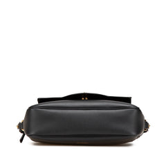 ヴェルサーチェ メドゥーサ 斜め掛け ショルダーバッグ ブラック レザー レディース VERSACE 【中古】