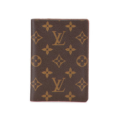 ルイ ヴィトン モノグラム クーヴェルテュール パスポール パスケース M60181 ブラウン PVC レザー レディース LOUIS VUITTON 【中古】