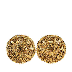 シャネル ココマーク ラウンド イヤリング ゴールド メッキ レディース CHANEL 【中古】