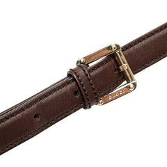 グッチ グッチシマ 斜め掛け ショルダーバッグ 145991 ブラウン レザー レディース GUCCI 【中古】