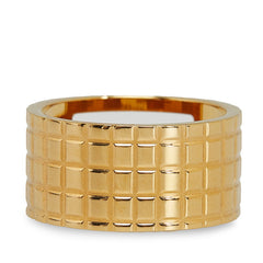 フェンディ ワイドバンド リング 指輪 #M ゴールド メッキ レディース FENDI 【中古】