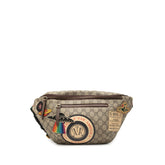 グッチ GGスプリーム クーリエ シェリーライン ウエストポーチ ボディバック 529711 ベージュ ブラウン PVC レザー メンズ GUCCI 【中古】