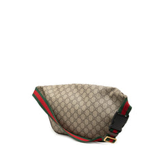 グッチ GGスプリーム クーリエ シェリーライン ウエストポーチ ボディバック 529711 ベージュ ブラウン PVC レザー メンズ GUCCI 【中古】