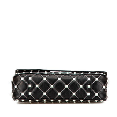 ヴァレンティノ ロックスタッズ スパイク ハンドバッグ ショルダーバッグ 2WAY ブラック ホワイト レザー レディース VALENTINO 【中古】