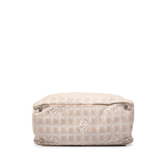 シャネル ココマーク ニュートラベルラインMM トートバッグ ベージュ ナイロン レザー レディース CHANEL 中古
