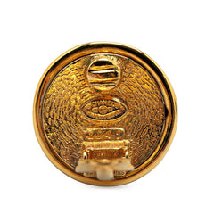 シャネル ヴィンテージ ココマーク ラウンド ミラー イヤリング ゴールド メッキ レディース CHANEL 【中古】