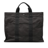 エルメス エールラインMM トートバッグ ハンドバッグ グレー系 キャンバス レディース HERMES 【中古】