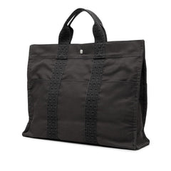 エルメス エールラインMM トートバッグ ハンドバッグ グレー系 キャンバス レディース HERMES 【中古】