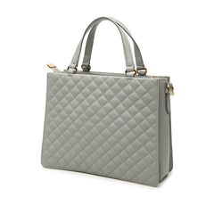 サルヴァトーレフェラガモ キルティング ヴァラリボン ハンドバッグ ショルダーバッグ 2WAY グレー レザー レディース Salvatore Ferragamo 【中古】