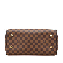 ルイ ヴィトン ダミエ ドゥオモ ハンドバッグ ボストンバッグ N60008 ブラウン PVC レザー レディース LOUIS VUITTON 【中古】