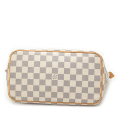 ルイ ヴィトン ダミエ アズール サレヤPM トートバッグ ハンドバッグ N51186 ホワイト PVC レザー レディース LOUIS VUITTON 【中古】