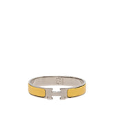 エルメス クリッククラック クリックH PM ブレスレット シルバー イエロー メタル エナメル レディース HERMES 【中古】