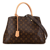 ルイ ヴィトン モノグラム モンテーニュMM ハンドバッグ ショルダーバッグ 2WAY M41056 ブラウン PVC レザー レディース LOUIS VUITTON 【中古】