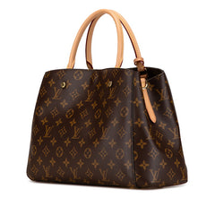 ルイ ヴィトン モノグラム モンテーニュMM ハンドバッグ ショルダーバッグ 2WAY M41056 ブラウン PVC レザー レディース LOUIS VUITTON 【中古】
