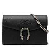 グッチ ディオニュソス 斜め掛け チェーンウォレット ショルダーバッグ 401231 ブラック レザー レディース GUCCI 【中古】