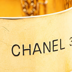 シャネル 31 RUE CAMBON PARIS テレフォンナンバー ココマーク ブレスレット バングル ゴールド メッキ レディース CHANEL 【中古】