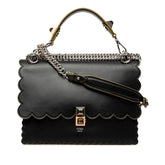 フェンディ キャナイ ハンドバッグ チェーン ショルダーバッグ 2WAY 8BT283 ブラック レザー レディース FENDI 中古