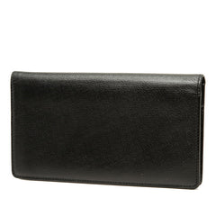 シャネル ココマーク 長財布 ロングウォレット ブラック レザー レディース CHANEL 中古