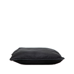 プラダ 三角ロゴプレート ショルダーバッグ ブラック ナイロン レディース PRADA 【中古】