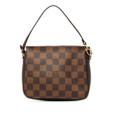 ルイ ヴィトン ダミエ トゥルース メイクアップ アクセサリーポーチ ハンドバッグ N51982 ブラウン PVC レザー レディース LOUIS VUITTON 【中古】