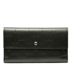 ルイ ヴィトン モノグラム マット ポルトトレゾール インターナショナル 長財布 M65102 ブラック PVC レディース LOUIS VUITTON 【中古】