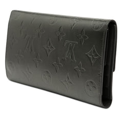 ルイ ヴィトン モノグラム マット ポルトトレゾール インターナショナル 長財布 M65102 ブラック PVC レディース LOUIS VUITTON 【中古】