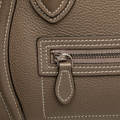 セリーヌ ラゲージ ナノショッパー ハンドバッグ ショルダーバッグ 2WAY グレージュ レザー レディース CELINE 【中古】