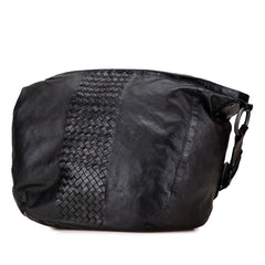 ボッテガヴェネタ イントレチャート ショルダーバッグ ブラック レザー レディース BOTTEGAVENETA 【中古】