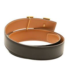 エルメス コンスタンス Hベルト リバーシブル ベルト サイズ:70 ブラック ブラウン ボックスカーフ レディース HERMES 【中古】