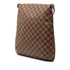 ルイ ヴィトン ダミエ ミュゼット 斜め掛け ショルダーバッグ N51302 ブラウン PVC レザー レディース LOUIS VUITTON 【中古】