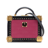 エム シー エム ヴィセトス ロゴグラム トランクバッグ トランクバッグ ショルダーバッグ 2WAY パープル ブラック レザー レディース MCM 【中古】