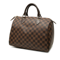 ルイ ヴィトン ダミエ スピーディ30 ハンドバッグ ミニボストンバッグ N41364 ブラウン PVC レザー レディース LOUIS VUITTON 中古