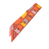 エルメス ツイリー カマイユ Camails スカーフ オレンジ マルチカラー シルク レディース HERMES 中古