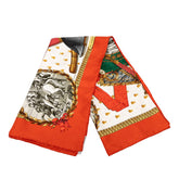 エルメス カレ90 NAPOLEON ナポレオン スカーフ ホワイト レッド マルチカラー シルク レディース HERMES 【中古】