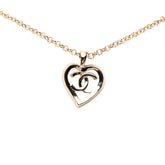 シャネル ハート ココマーク チェーン ペンダント ネックレス B22P シルバー メタル レディース CHANEL 【中古】