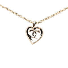 シャネル ハート ココマーク チェーン ペンダント ネックレス B22P シルバー メタル レディース CHANEL 【中古】