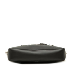 ヴァレンティノ ロックスタッズ VLTNロゴ 斜め掛け ショルダーバッグ セカンドバッグ 2WAY ブラック レザー レディース VALENTINO 中古