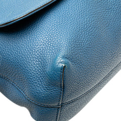 グッチ インターロッキングG 斜め掛け ショルダーバッグ 322056 ブルー レザー レディース GUCCI 【中古】