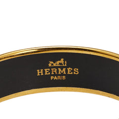 エルメス エマイユ 七宝焼き ブレスレット ゴールド ブラウン マルチカラー メッキ レディース HERMES 【中古】