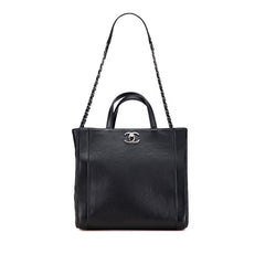 シャネル ココマーク ハンドバッグ チェーン ショルダーバッグ ブラック キャビアスキン レディース CHANEL 【中古】