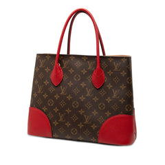 ルイ ヴィトン モノグラム フランドリン ハンドバッグ トートバッグ M41596 ブラウン レッド PVC レザー レディース LOUIS VUITTON 【中古】