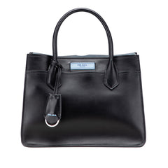 プラダ デュアルバッグ ハンドバッグ ブラック ブルー レザー レディース PRADA 【中古】