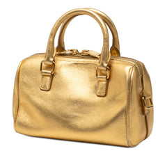 サンローラン ベイビーダッフル ハンドバッグ ショルダーバッグ 2WAY ゴールド レザー レディース SAINT LAURENT 【中古】