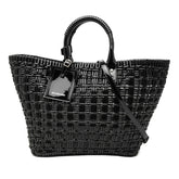 バレンシアガ ビストロS トートバッグ ショルダーバッグ 2WAY 671346 ブラック エナメル レディース BALENCIAGA 【中古】